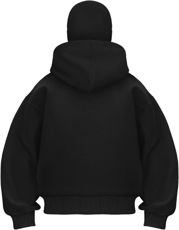 Jacket Zip Up Fashion Double Layer Hoodie Hip Hop Outerwear Jacket Y2K Clothing for Men and Women - Image 2