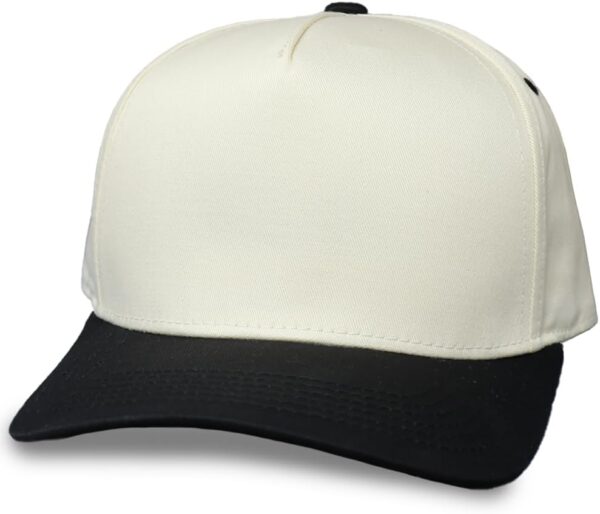 Two-Tone Blank Snapback Hat - Classic Blank Trucker Hat for Men & Women - Minimalist Baseball Cap with Foam Front