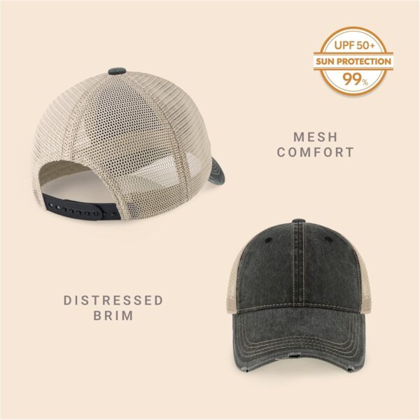 Everyday Premium Washed Trucker Hat Unstructured Distressed Pigment Dyed Cap Adjustable Outdoor Headwear - Image 2