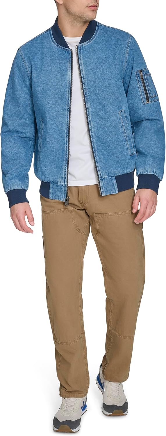 men Flight Satin Bomber Jacket - Image 2